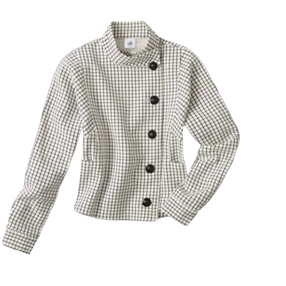 CAbi Windowpane Jacket Small NWT - Picture 3 of 15